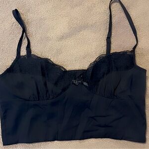 Princess Polly Black Lace Crop Top